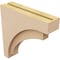 Ekena Millwork 4"W x 16"D x 16"H Thin Rivera Rough Cedar Woodgrain TimberThane Corbel, Primed Tan CORUR04X16X16RIVRCPR - alternate 3